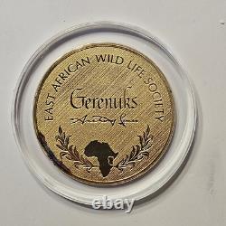 Franklin Mint East African Wildlife Society Silver. Large 2 oz Medal Coins
