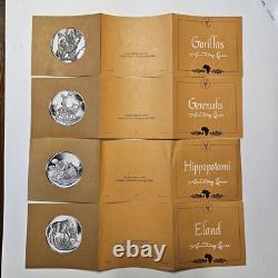 Franklin Mint East African Wildlife Society Silver. Large 2 oz Medal Coins