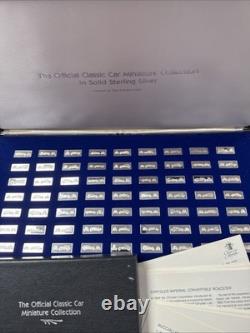 Franklin Mint Emblems Of Americas Greatest Cars. 925 Silver 63 Total Mini Ingots