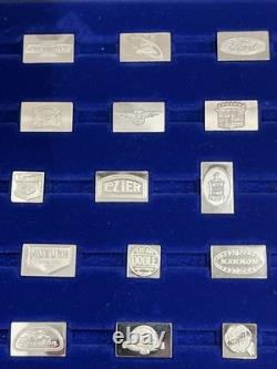 Franklin Mint Emblems Of Americas Greatest Cars Silver Miniature Collection