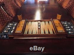 Franklin Mint Excalibur Backgammon Set WithGold, Silver Coin pieces