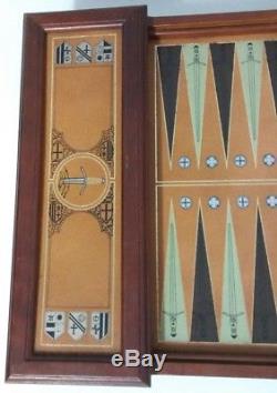 Franklin Mint Excalibur Backgammon Set with Gold And Silver Coin Pieces