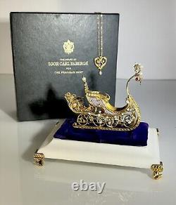 Franklin Mint Fabergé Imperial Jeweled Sleigh & Pendant Set Gold, Diamond