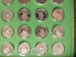 Franklin Mint First Ladies 43 commemorative cameo proof medals sterling Silver