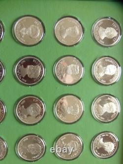 Franklin Mint First Ladies 43 commemorative cameo proof medals sterling Silver