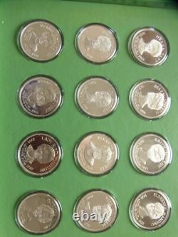 Franklin Mint First Ladies 43 commemorative cameo proof medals sterling Silver
