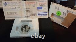 Franklin Mint First Telephone Message orig pkg. 925 SILVER 1 troy oz PRISTINE