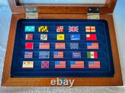 Franklin Mint Flags Of Liberty Sterling Silver Ingots 25 Historic Flags 925 Coa