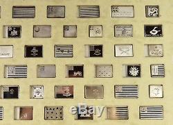 Franklin Mint Flags Of The Revolution Sterling Silver 64 Ingot Set No Toning