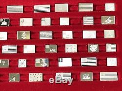 Franklin Mint Flags of American Revolution 64 Mini Sterling Silver Bar Set