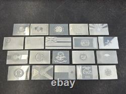 Franklin Mint Flags of the States 50 Sterling Silver Ingots (104 Troy Ounce)