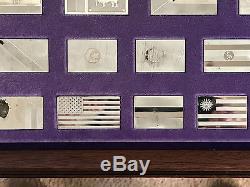 Franklin Mint Flags of the United Nations Ingots & Certificate of Authenticity