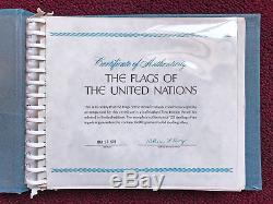 Franklin Mint Flags of the United Nations Ingots & Certificate of Authenticity