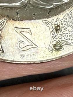 Franklin Mint Floral Alphabet 26 Miniature Plates Sterling Silver 276 Grams