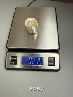 Franklin Mint Floral Alphabet 26 Miniature Plates Sterling Silver 276 Grams