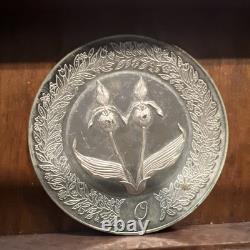 Franklin Mint Floral Alphabet Sterling Silver Miniature Plates