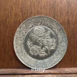 Franklin Mint Floral Alphabet Sterling Silver Miniature Plates