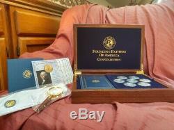 Franklin Mint Founding Fathers of America Coin Collection SOLID SILVER