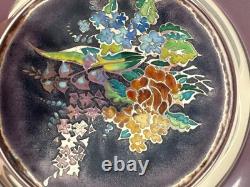 Franklin Mint Four Seasons SPRING BLOSSOMS Sterling Silver Champleve Plate