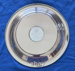 Franklin Mint Four Seasons Sterling Silver Champleve Plate 268 Grams