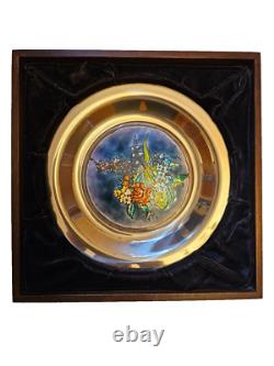 Franklin Mint Four Seasons Sterling Silver Champleve Plate Spring Blossoms 266 g