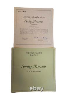 Franklin Mint Four Seasons Sterling Silver Champleve Plate Spring Blossoms 266 g