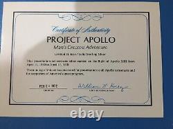 Franklin Mint Gallery Project Apollo XIII 20 Solid Sterling Silver Medals 1972