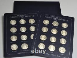 Franklin Mint Gallery of Great Americans 1970-71 Sterling Silver Medal Set (24)
