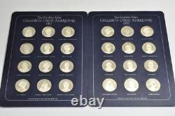 Franklin Mint Gallery of Great Americans 1970-71 Sterling Silver Medal Set (24)