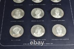 Franklin Mint Gallery of Great Americans 1970-71 Sterling Silver Medal Set (24)