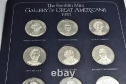 Franklin Mint Gallery of Great Americans 1970-71 Sterling Silver Medal Set (24)