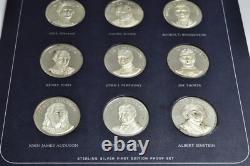 Franklin Mint Gallery of Great Americans 1970-71 Sterling Silver Medal Set (24)