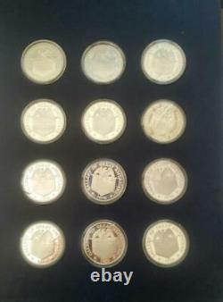 Franklin Mint Gallery of Great Americans 1976 12 Sterling Silver Medal Proof set