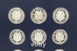Franklin Mint Gallery of Great Americans 1976 Sterling Silver Medal Set (12)