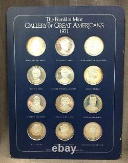 Franklin Mint Gallery of Great Americans. 925 Silver 1970-1976 Complete Set