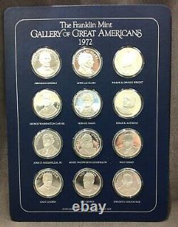 Franklin Mint Gallery of Great Americans. 925 Silver 1970-1976 Complete Set