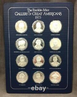 Franklin Mint Gallery of Great Americans. 925 Silver 1970-1976 Complete Set