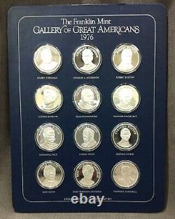 Franklin Mint Gallery of Great Americans. 925 Silver 1970-1976 Complete Set