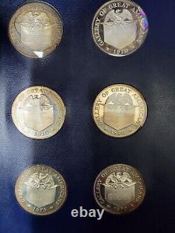 Franklin Mint Gallery of Great Americans. 925 Silver 1970 Set