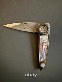 Franklin Mint Gas Station Pocketknife Lot of 5 Stainless Clip Point with Cases