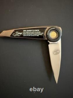 Franklin Mint Gas Station Pocketknife Lot of 5 Stainless Clip Point with Cases