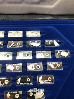 Franklin Mint Gemstones Of The World Silver Set Rare