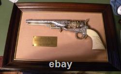 Franklin Mint General George Custer's. 36 Caliber Gold Single Action Revolver
