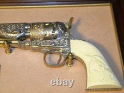 Franklin Mint General George Custer's. 36 Caliber Gold Single Action Revolver