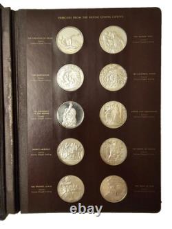 Franklin Mint Genious of Michelangelo 75.5 Oz Sterling Silver 60 Medal Set