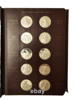 Franklin Mint Genious of Michelangelo 75.5 Oz Sterling Silver 60 Medal Set