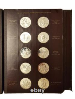 Franklin Mint Genious of Michelangelo 75.5 Oz Sterling Silver 60 Medal Set