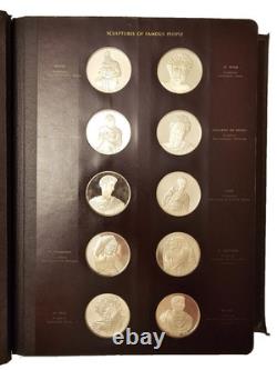 Franklin Mint Genious of Michelangelo 75.5 Oz Sterling Silver 60 Medal Set
