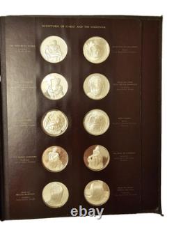 Franklin Mint Genious of Michelangelo 75.5 Oz Sterling Silver 60 Medal Set