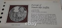 Franklin Mint Genius/Rembrandt PR. 925 Silver Medal-Hendrickje Stoffels in Card